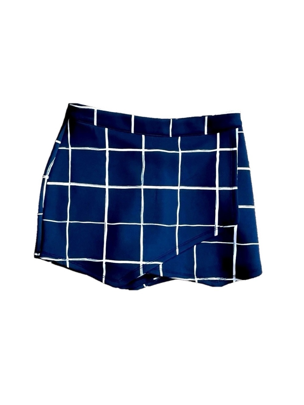 Abercrombie & Fitch scuba skort navy blue and white
